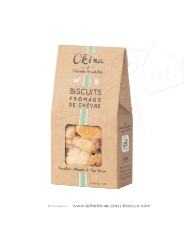 Biscuits apéritifs au Fromage de Chèvre - 80g - biscuiterie artisanale OKINA