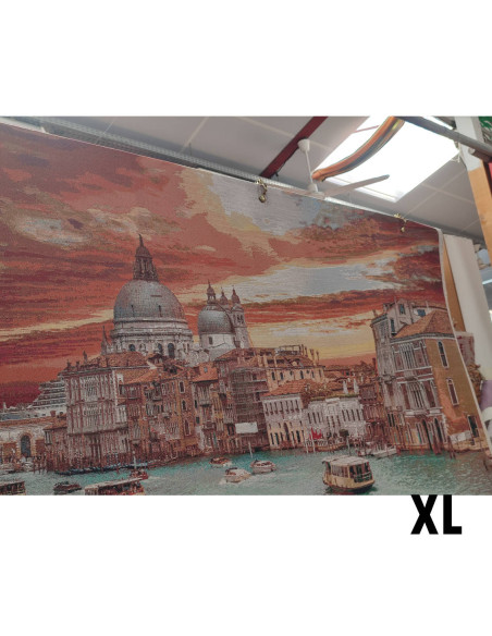 Panneau décoratif tapisserie tissu jacquard gobelin Venise 134 x 88 cm - tenture murale décoration - tissus ameublement