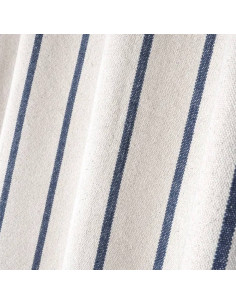 Rideau oeillets St TROP x 1 coton épais naturel rayure basque bleu navy 135 x 260cm STOF - linge de maison décoration interieure 2