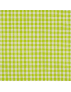 Nappes en Toile cirée carreaux vichy vert anis motif carreaux - tissus au mètre - mercerie décoration art de la table