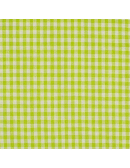 Nappes en Toile cirée carreaux vichy vert anis motif carreaux - tissus au mètre - mercerie décoration art de la table