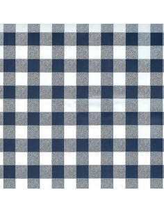 Nappes en Toile cirée carreaux vichy bleue marine motif carreaux - tissus au mètre - mercerie décoration art de la table