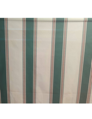 Nappe toile enduite rayure Basque gris et vert - acheter nappe basque sur mesure