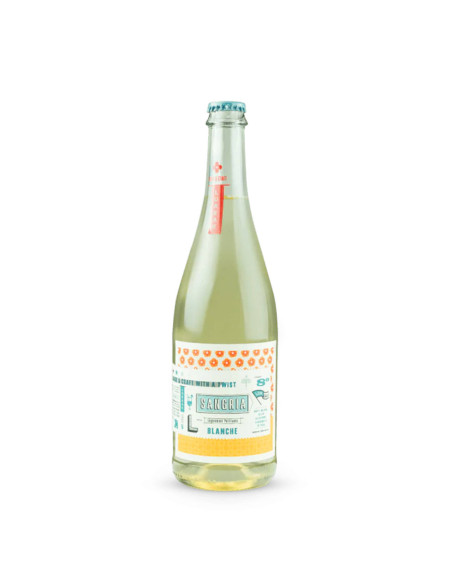 Sangria artisanale blanche pétillante basque 75cl Loreak - apéritif basque espagnol - produit boisson epicerie espagnole