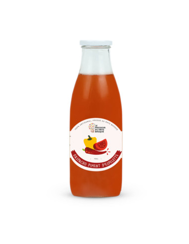 Pressoir du Pays Basque soupe été gaspacho piment Espelette 75cL artisanal légumes frais - repas équilibré santé bien être