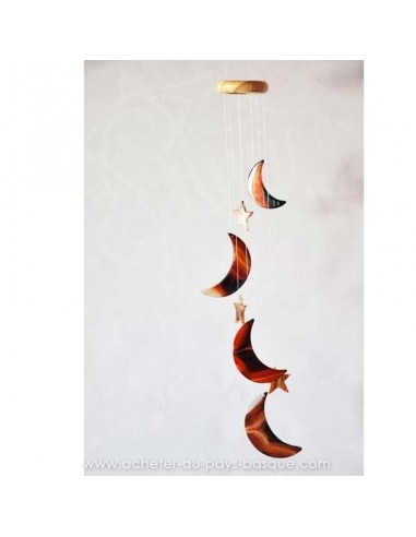 Mobile carillon agate lunes étoiles oranges - livraison à domicile