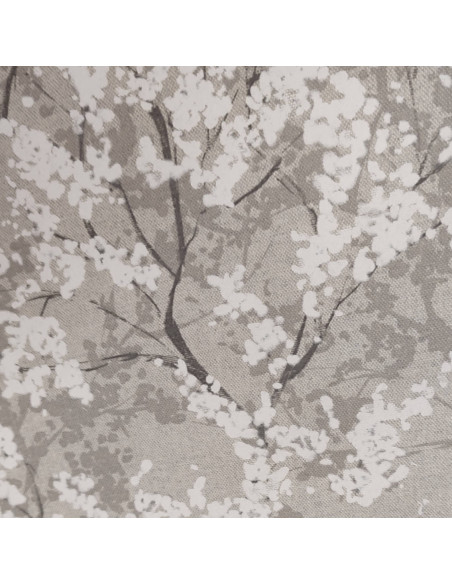 Zoom toile savoie polycoton YOSHINO feuillage naturel STOF - Tissus Ameublement au mètre rideaux coussins nappe déco