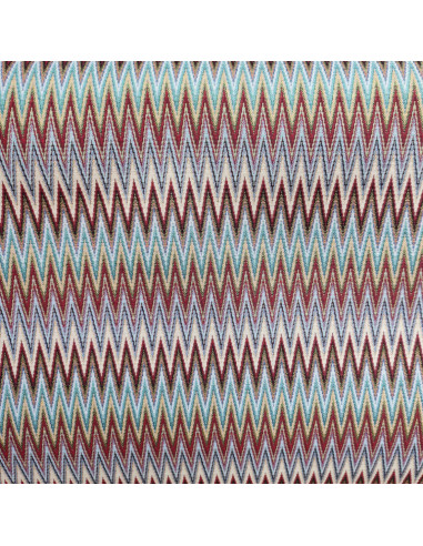 Tissu  jacquard grands chevrons multicolore grande laize 280cm - Tissus Ameublement au mètre - rideaux réfection fauteuil