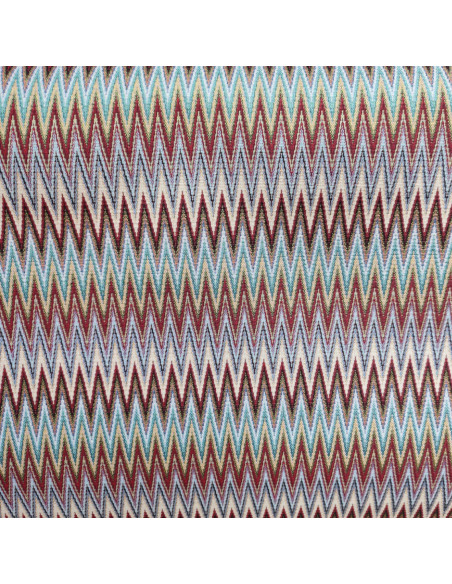 Tissu  jacquard grands chevrons multicolore grande laize 280cm - Tissus Ameublement au mètre - rideaux réfection fauteuil