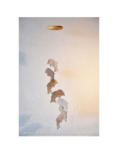 Mobile carillon agate dauphins bleus - livraison à domicile