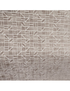 Tissu Jacquard relief motifs géométriques crème et beige - Tissus Ameublement au mètre - rideaux sur mesure coussin déco