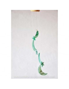 Mobile carillon agate lunes étoiles vertes - bresil boutique 2