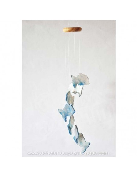 Mobile agate poissons bleus - bresil boutique