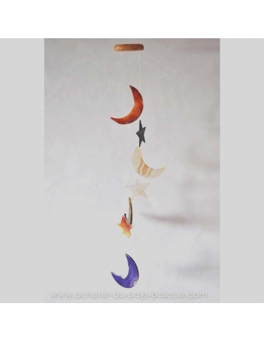 Grand Mobile lunes étoiles multicolores - bresil boutique