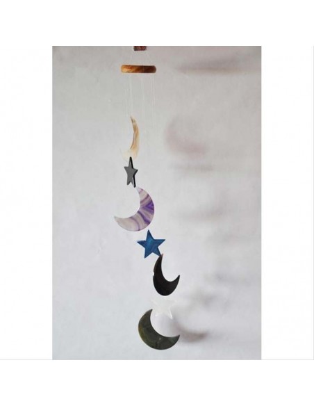 Grand Mobile lunes étoiles multicolores - bresil boutique