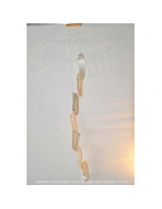 Mobile agates brutes blanches transparentes - bresil boutique