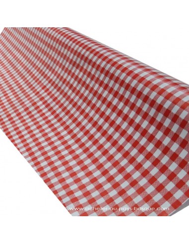 Nappes en Toile cirée carreaux vichy rouges Basques - Docks 