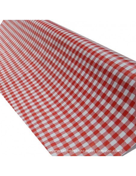 Nappes en Toile cirée carreaux vichy rouges Basques - Docks 