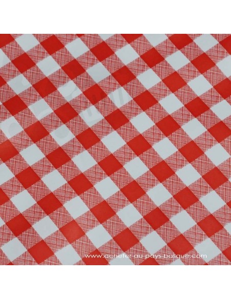 Nappes en Toile cirée carreaux vichy rouges Basques motif - Docks 